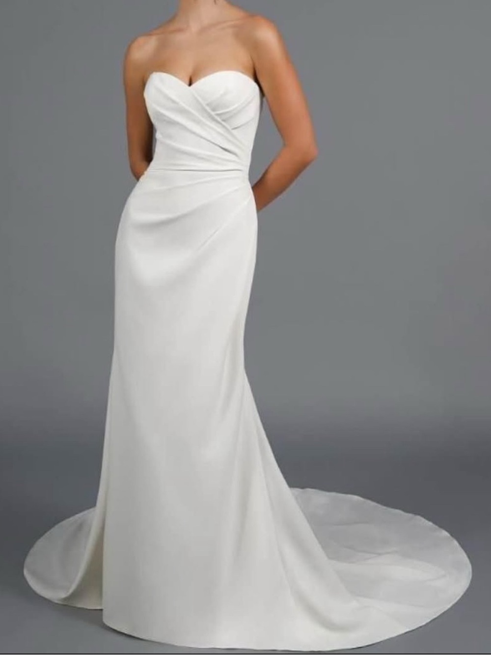 Justin Alexander Ivory Strapless Wedding Dress (Style 55161) - NOT TAILORED